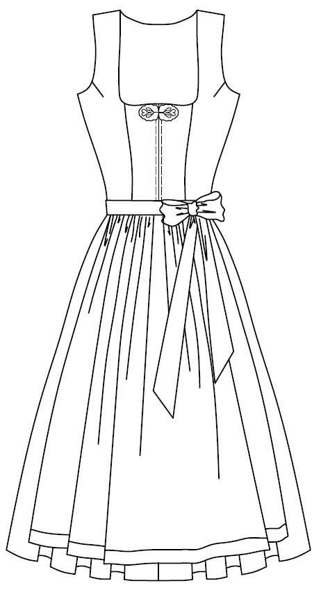 Schnittmuster Dirndl Tina Gr. 34-52 : - Sewando