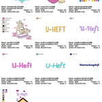 Stickdatei Set ITH U-Heft Hüllen + Einzelmotive - Sewando