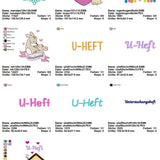 Stickdatei Set ITH U-Heft Hüllen + Einzelmotive - Sewando