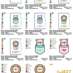 Stickdatei Set ITH U-Heft Hüllen Cute Animals - Sewando