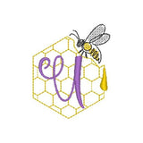 Stickdatei - Bienen-Monogramme A-Z - Sewando