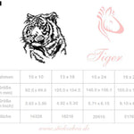 Tiger Stickdatei – Ausdrucksstarkes Blackwork-Motiv für elegante Wildnis-Projekte - Sewando
