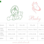 Stickdatei Baby mit Hase – zartes Doodle-Motiv für Geburtsgeschenke - Sewando