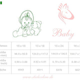 Stickdatei Baby mit Hase – zartes Doodle-Motiv für Geburtsgeschenke - Sewando