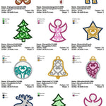 Stickdatei Set FSL Free Standing Lace Streudeko & Christbaumschmuck Weihnachtsschmuck - Sewando