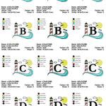Stickdatei Set Maritimes Alphabet Split Monogramm in 3 Größen - Sewando