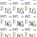 Stickdatei Set Maritimes Alphabet Split Monogramm in 3 Größen - Sewando