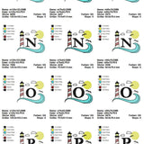 Stickdatei Set Maritimes Alphabet Split Monogramm in 3 Größen - Sewando