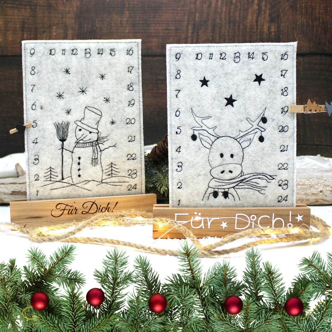 Stickdatei ITH Adventskalender Tischadventskalender togo Weihnachten Advent - Sewando