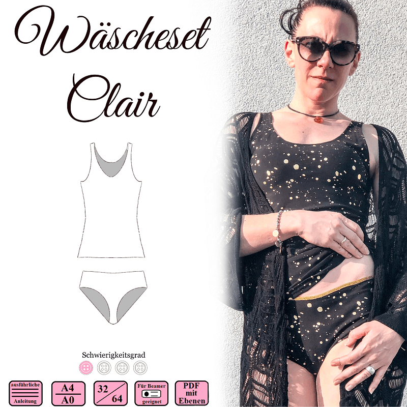 Wäsche-Set Clair - Gr 32-64 - Ebook und Nähanleitung - Sewando