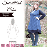 Sweatkleid Aska - Gr 32-64 - Ebook und Nähanleitung - Sewando