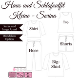 Haus- und Schlafoutfit "Kleine Sorina" - Gr 86-176 - Ebook und Nähanleitung