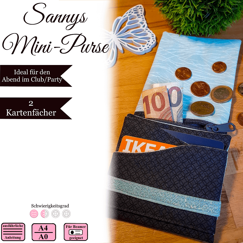 Sannys Mini Purse - EBook und Nähanleitung - Sewando