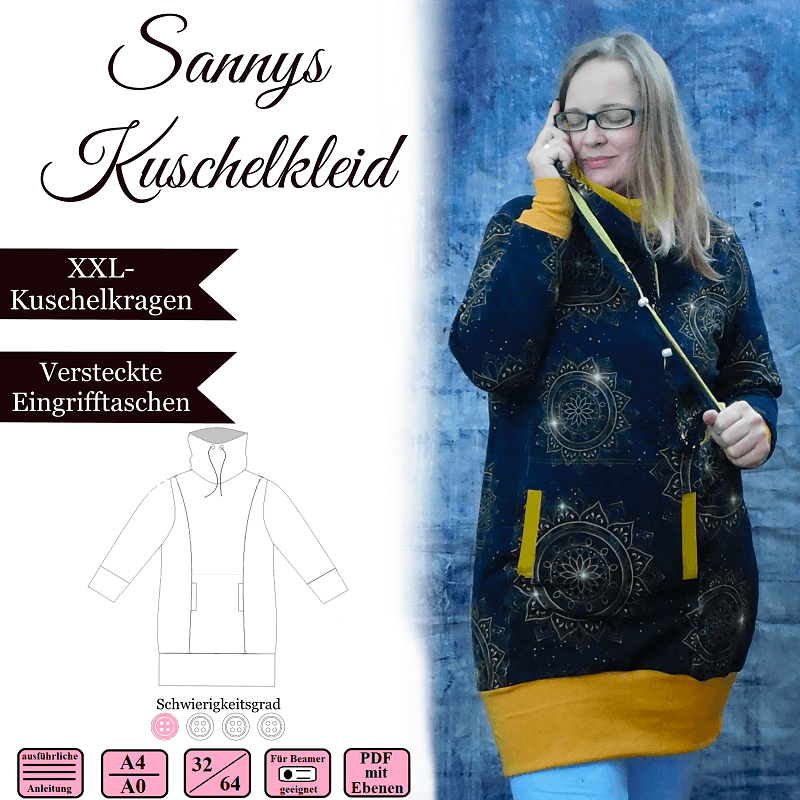 Sannys Kuschelkleid - Gr 32-64 - EBook und Nähanleitung - Sewando