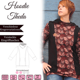 Hoodie Theda - Gr 32-64 - Schnittmuster und Nähanleitung - Sewando