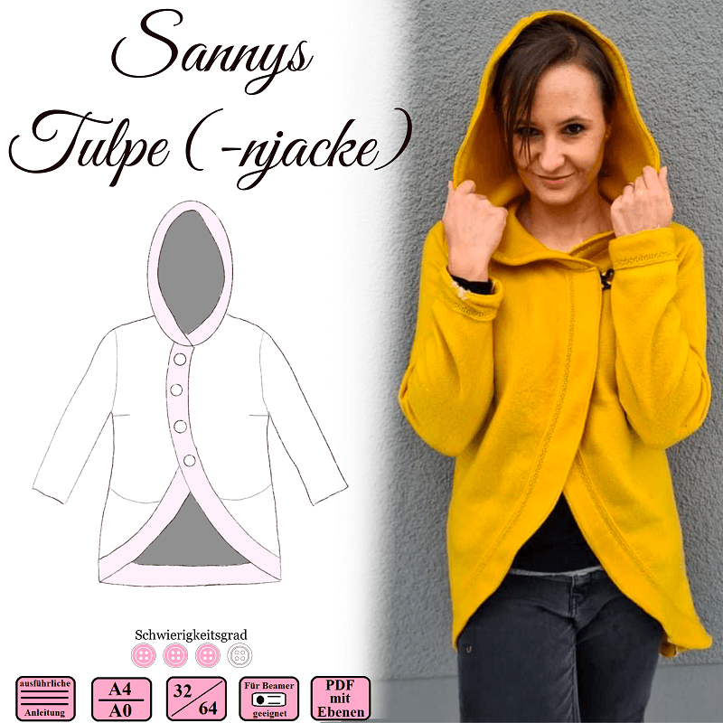 Sannys Tulpe (-njacke)- Gr 32-64 - EBook und Nähanleitung - Sewando