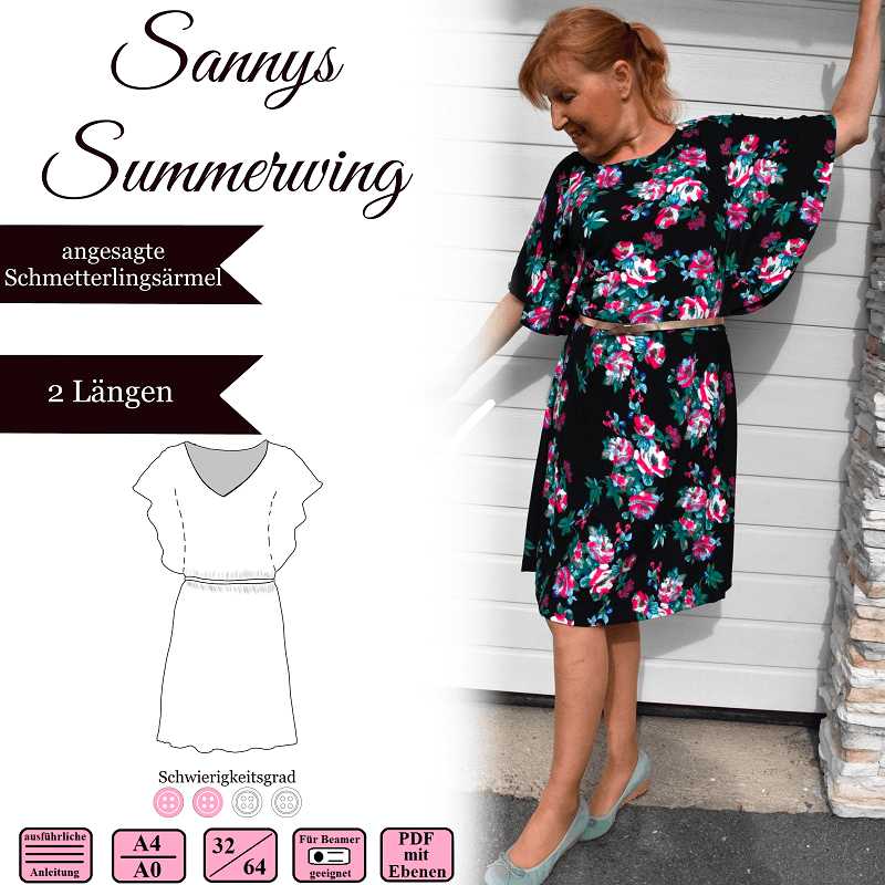 Sannys Summerwing - Gr 32-64 - EBook und Nähanleitung - Sewando