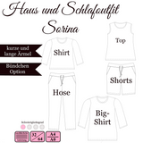 Haus- und Schlafoutfit "Sorina" - Gr. 32-64 - EBook und Nähanleitung