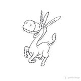 Digi Stamp Set "Einhörniges Eselchen" Drucken, Basteln Plotterdatei