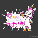 Druckmotiv Einhorn "einzigartig" - Sublimation | Bügelbild