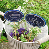 5x Stickdatei Schiffe Blumenpieker - Sewando