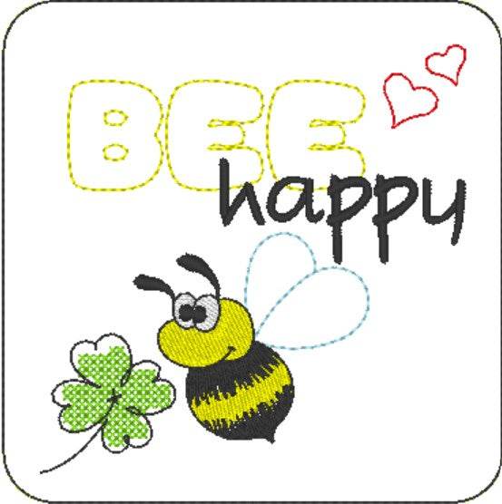 Stickdatei - Set Untersetzer BEE - Sewando