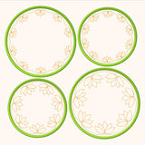 4x Stickdatei "Lotus" ITH Untersetzer