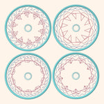 4x Stickdatei Schiffe ITH Untersetzer - Sewando