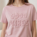 Stickdatei Good Vibes 3D Schrift Trapunto Set 2647