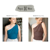 Schnittmuster Asymmetrisches One-Shoulder-Sommertop "AURI" mit Raffungen - Gr. 32 - 46