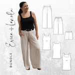 BUNDLE Schnittmuster Top LENOLA Gr. 34-54 + Hose ERICE Gr. 32-56 - Sewando