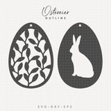 Plotterdatei | Osterei Anhänger | 2er Set : - Sewando