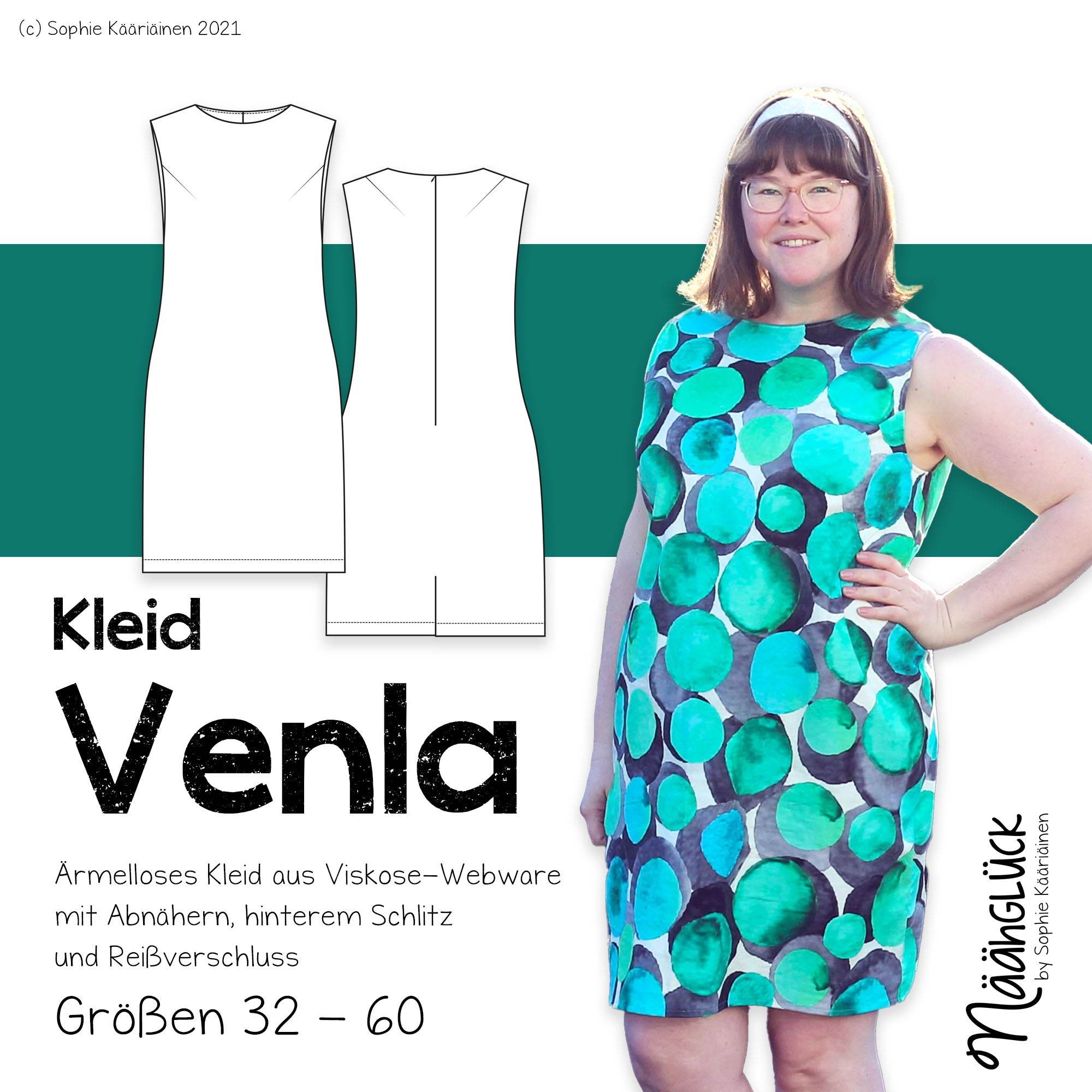Schnittmuster Kleid Venla - Größen 32 - 60 - Sewando