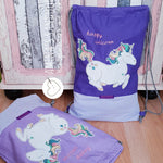 Einhorn Stickdatei, fröhliches Doodle Kindermotiv für deine Stickmaschine - Sewando