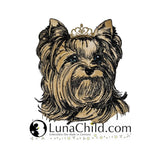 Stickdatei Applikation Yorkshire Terrier "Valeria" - realistisch - FÜR HELLE & DUNKLE STOFFE