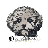 Stickdatei Applikation Maltipoo "Maxim" - realistisch - FÜR HELLE & DUNKLE STOFFE