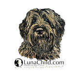 Stickdatei Applikation Briard "Jolina" - realistisch - FÜR HELLE & DUNKLE STOFFE