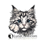 Stickdatei Applikation Katze "Tabby" - realistisch - FÜR HELLE UND DUNKLE STOFFE