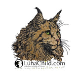Stickdatei Applikation Katze Maine Coon "Bonzo" - realistisch - FÜR HELLE &DUNKLE STOFFE