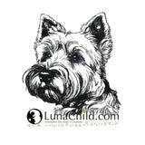 Stickdatei Cairn Terrier "Cully" - realistisch - FÜR HELLE STOFFE