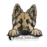 Stickdatei Applikation Deutscher Schäferhund "Helli" - realistisch - FÜR HELLE & DUNKLE STOFFE