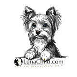 Stickdatei Yorkshire Terrier "Charly"- realistisch - FÜR HELLE STOFFE