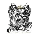 Stickdatei Yorkshire Terrier "Valeria" - realistisch - FÜR HELLE STOFFE