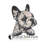 Stickdatei Applikation Französische Bulldogge "Luna" - realistisch - FÜR HELLE & DUNKLE STOFFE