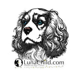 Stickdatei King Charles Cavalier "Agatha" - realistisch - FÜR HELLE STOFFE