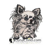 Stickdatei Applikation Chihuahua "Betty"- realistisch - FÜR HELLE & DUNKLE STOFFE