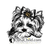 Stickdatei Yorkshire Terrier "Lisa" - realistisch - FÜR HELLE STOFFE