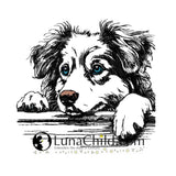 Stickdatei Australian Shepherd "Bruno" - realistisch - FÜR HELLE STOFFE