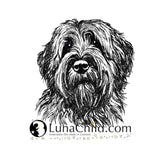 Stickdatei Briard "Jolina" - realistisch - FÜR HELLE STOFFE
