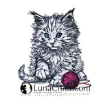 Stickdatei Applikation Katze "Shadow" - realistisch - FÜR HELLE & DUNKLE STOFFE